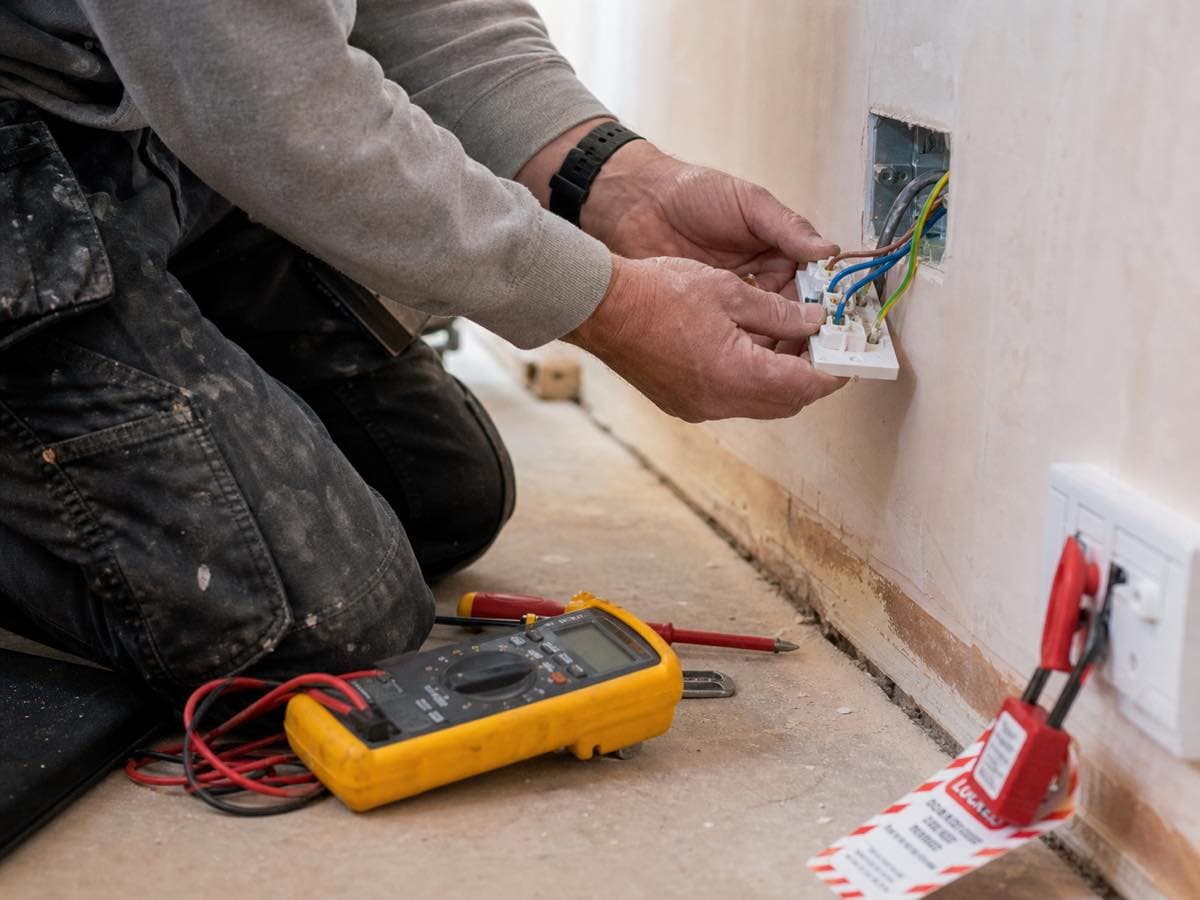 Electrical work, illustrative image
