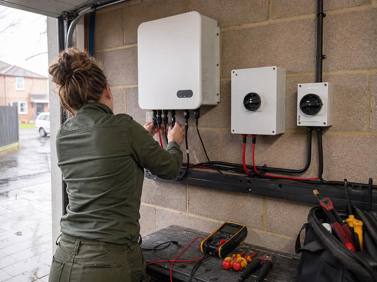 Electrical work, illustrative image