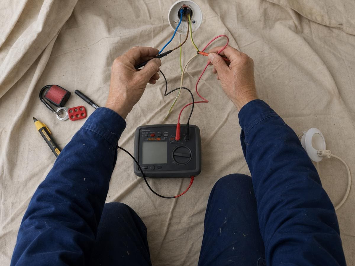 Electrical work, illustrative image
