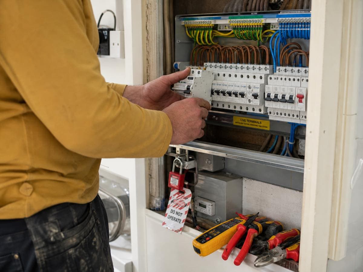 Electrical work, illustrative image