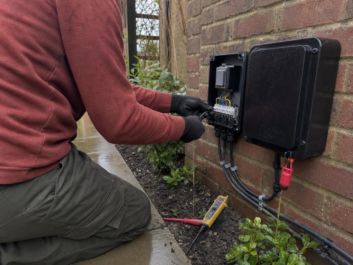 Electrical work, illustrative image