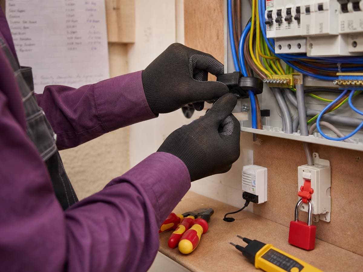 Electrical work, illustrative image