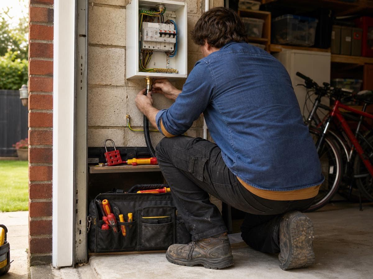 Electrical work, illustrative image