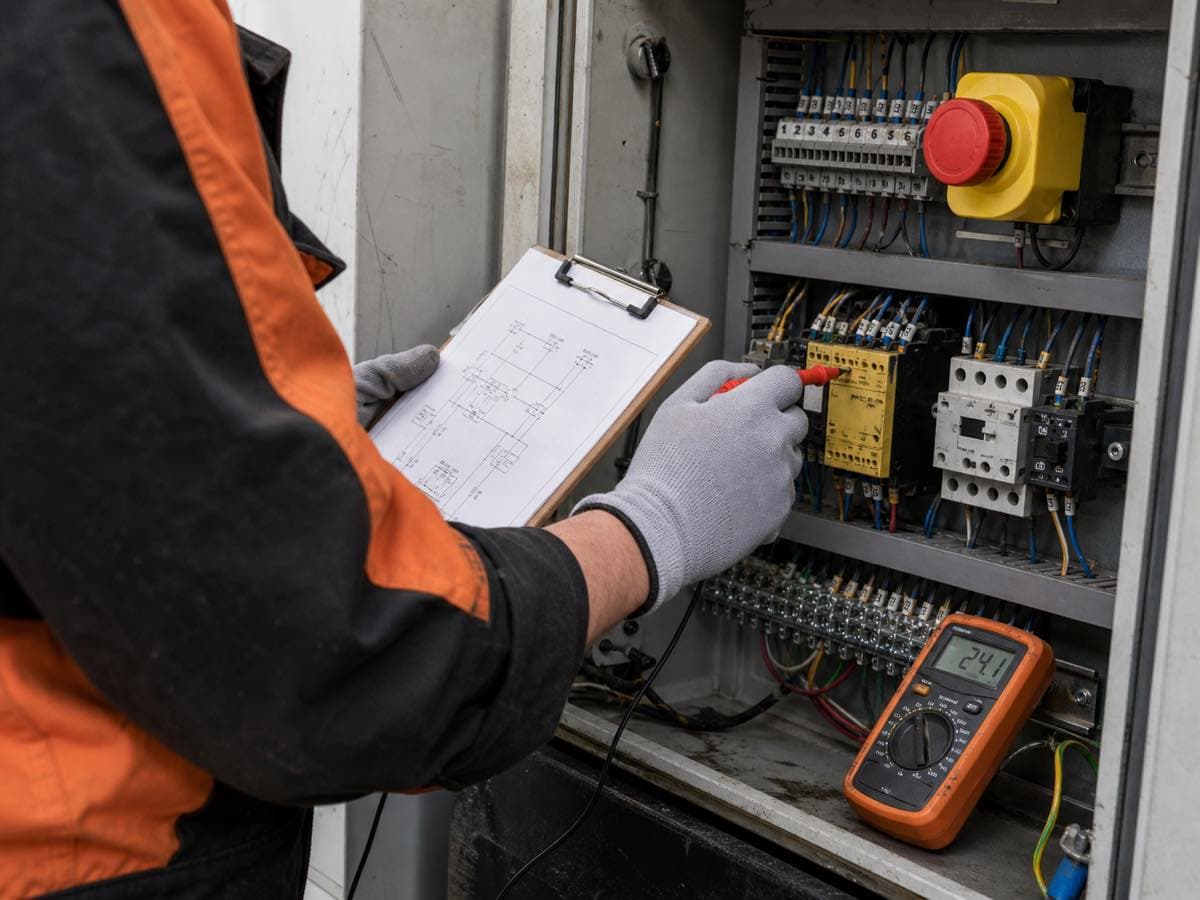 Electrical work, illustrative image