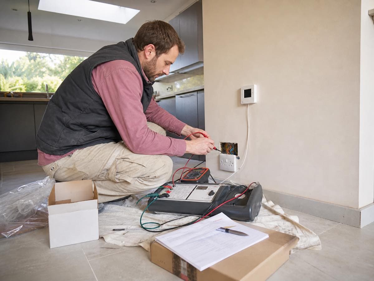 Electrical work, illustrative image