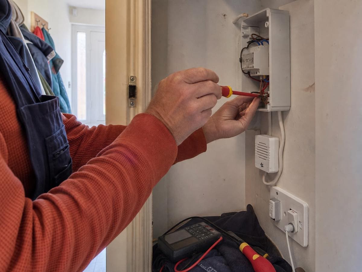 Electrical work, illustrative image
