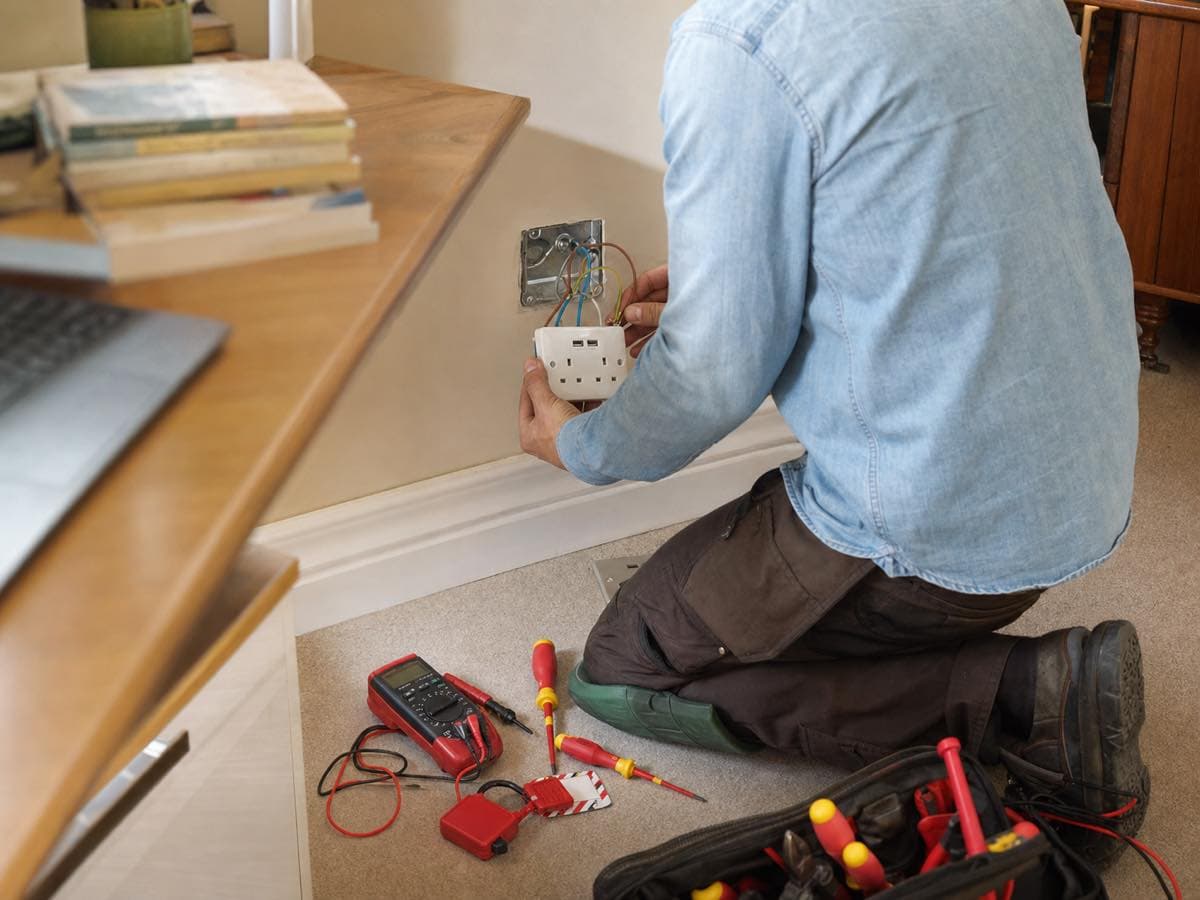 Electrical work, illustrative image