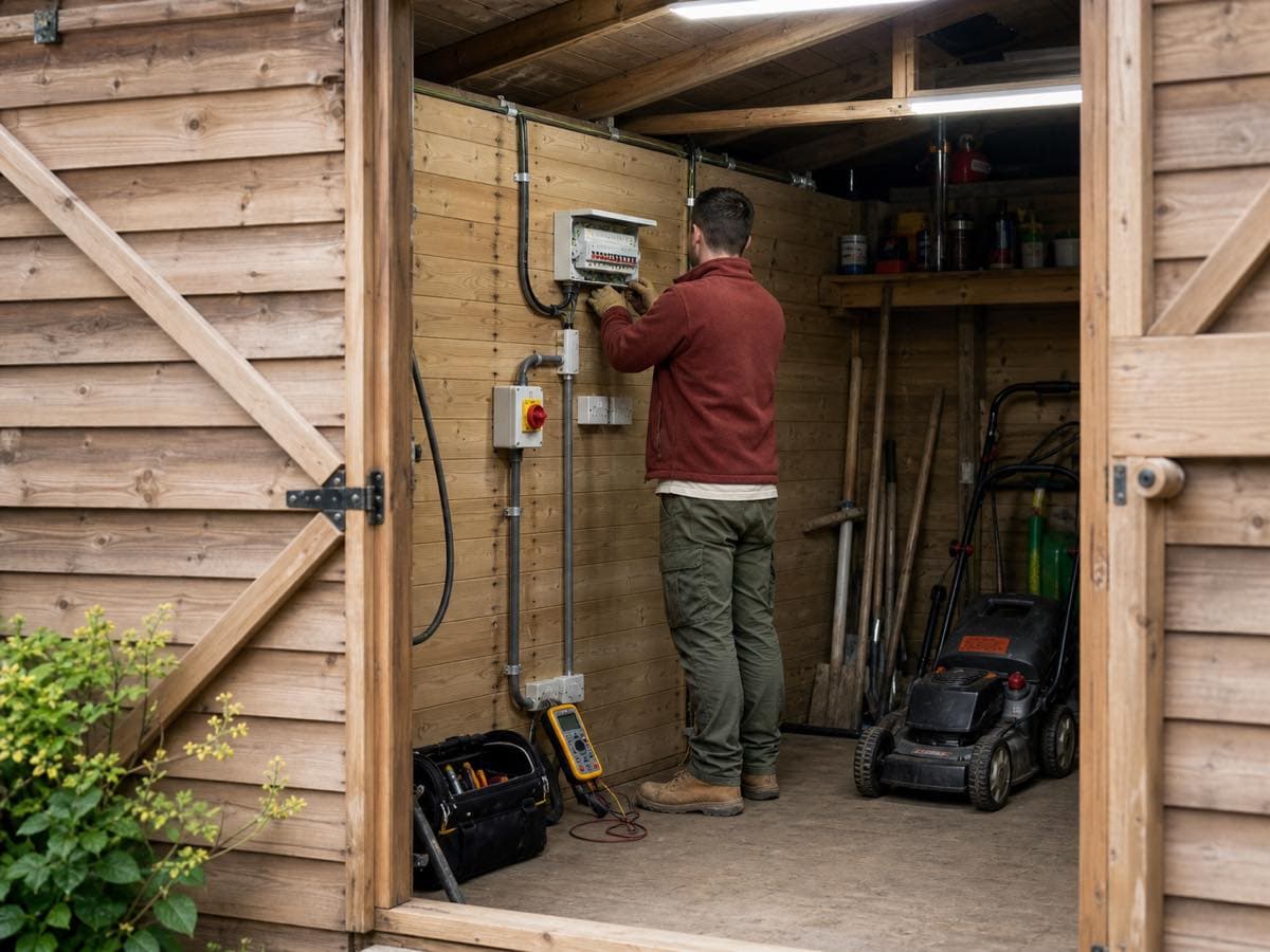 Electrical work, illustrative image