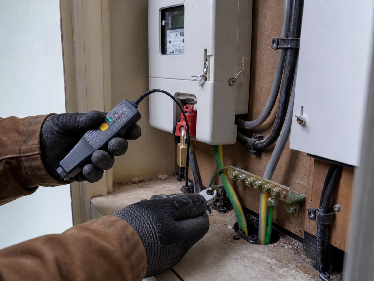 Electrical work, illustrative image