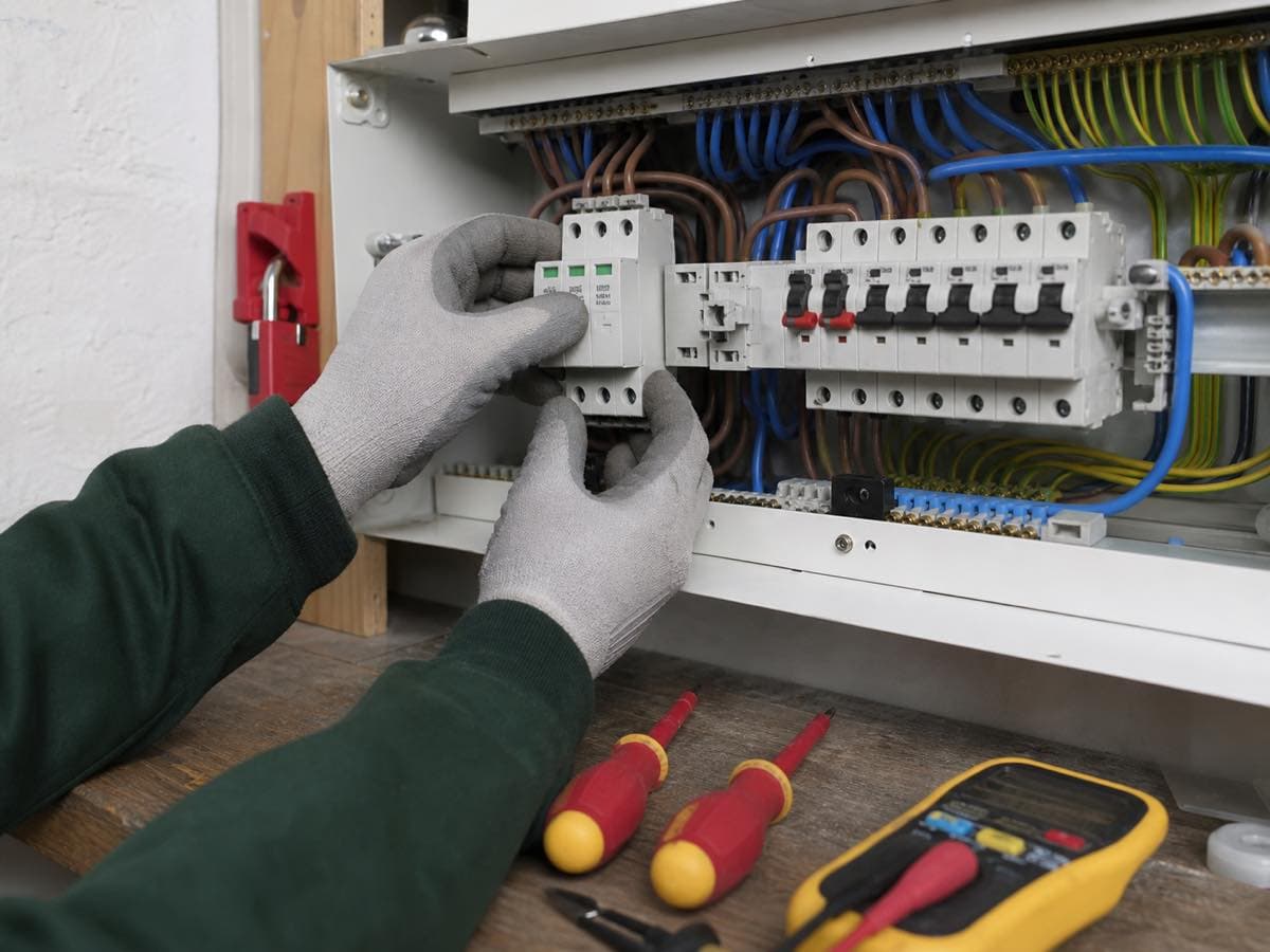 Electrical work, illustrative image