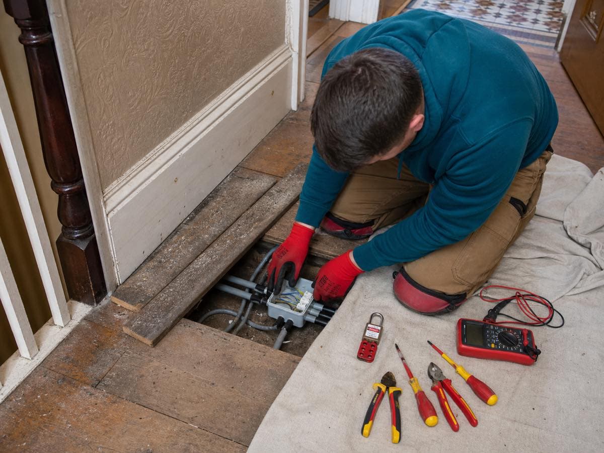Electrical work, illustrative image
