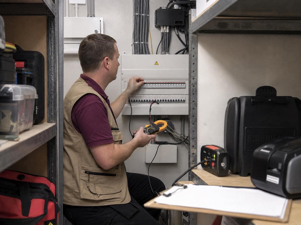 Electrical work, illustrative image