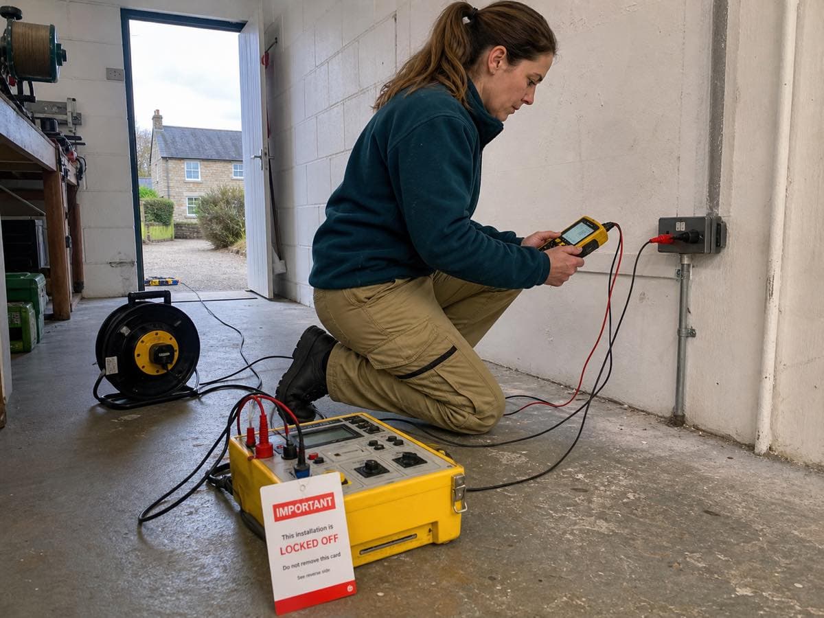 Electrical work, illustrative image