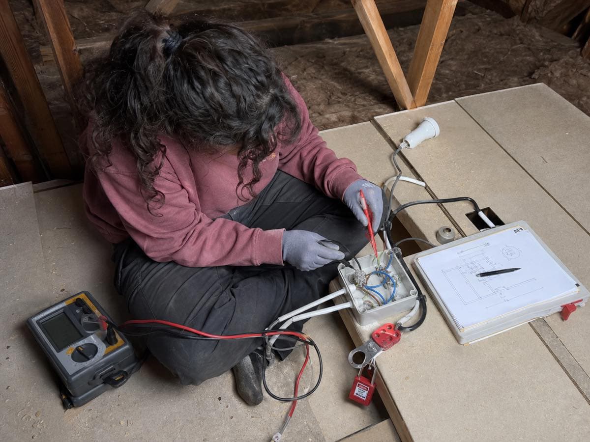 Electrical work, illustrative image