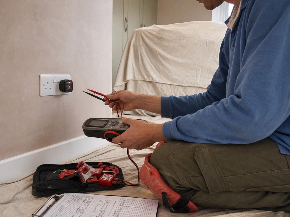 Electrical work, illustrative image