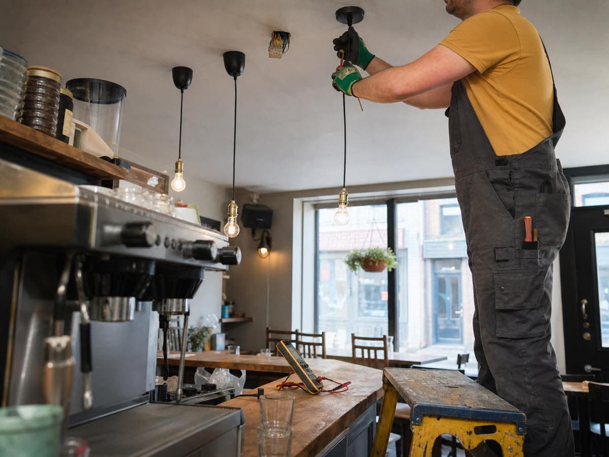 Electrical work, illustrative image
