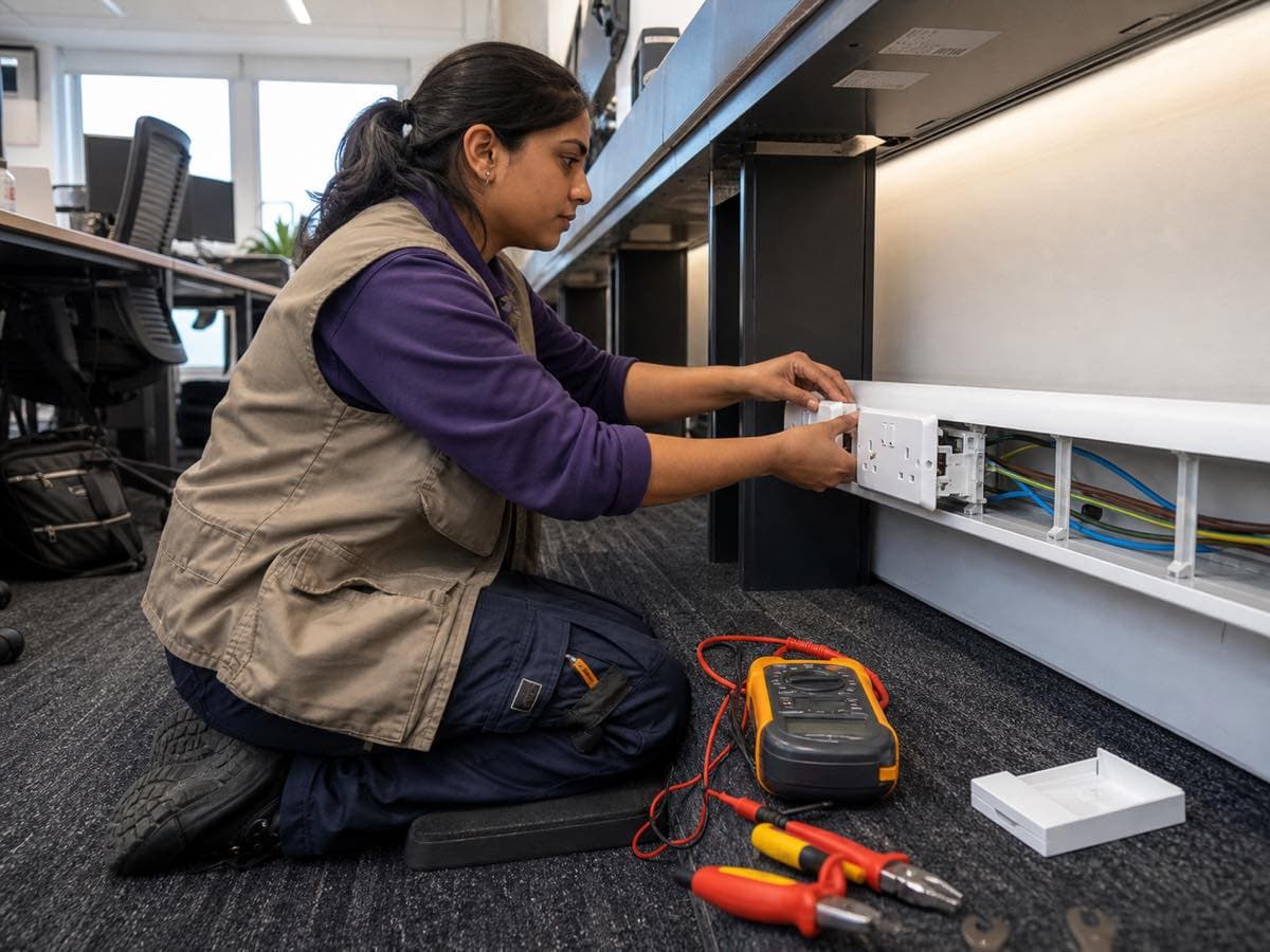 Electrical work, illustrative image