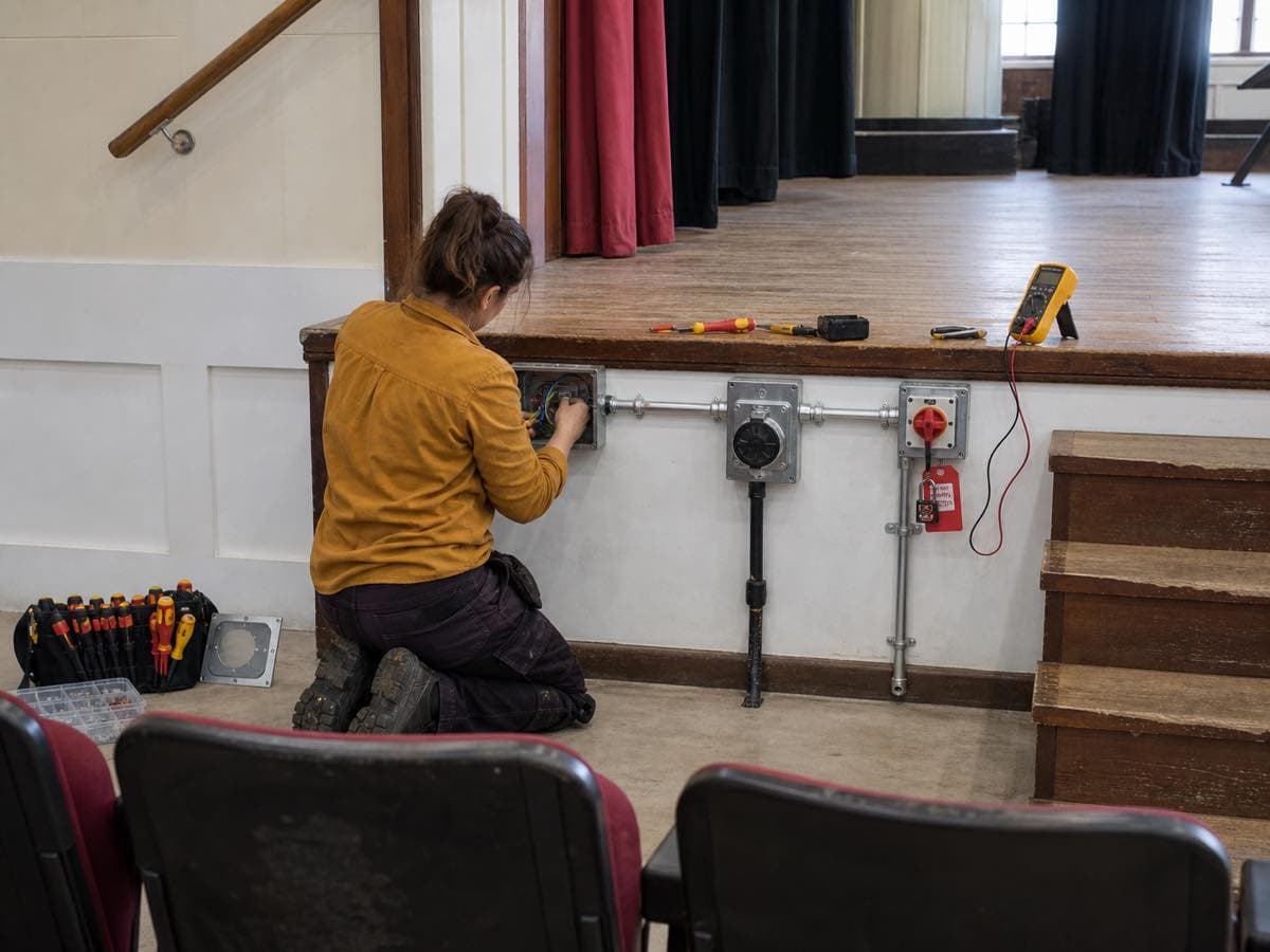 Electrical work, illustrative image