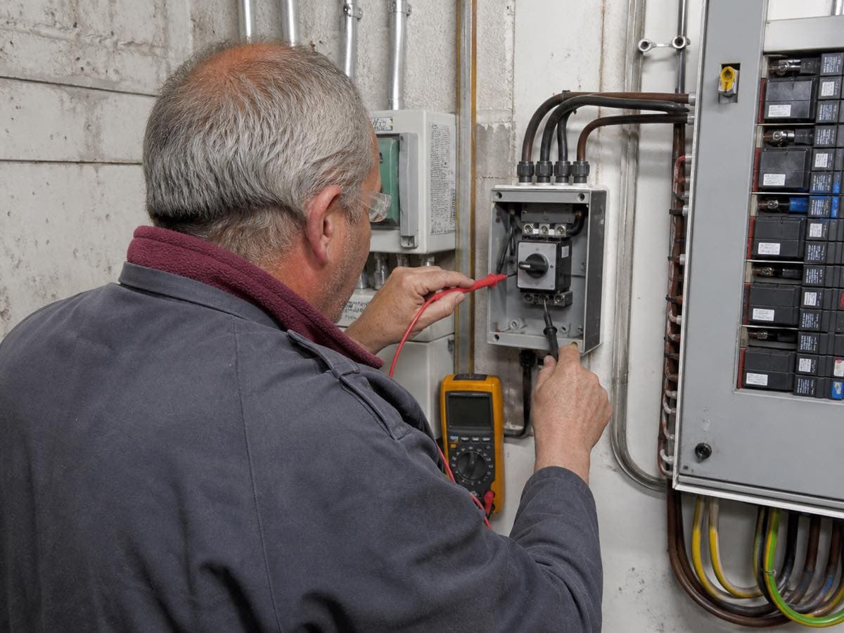 Electrical work, illustrative image