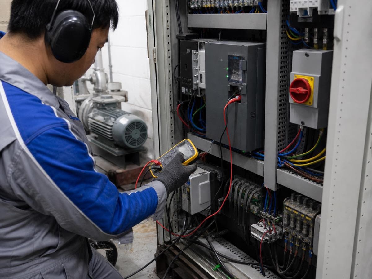 Electrical work, illustrative image