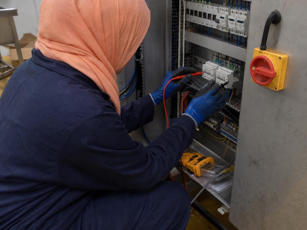 Electrical work, illustrative image