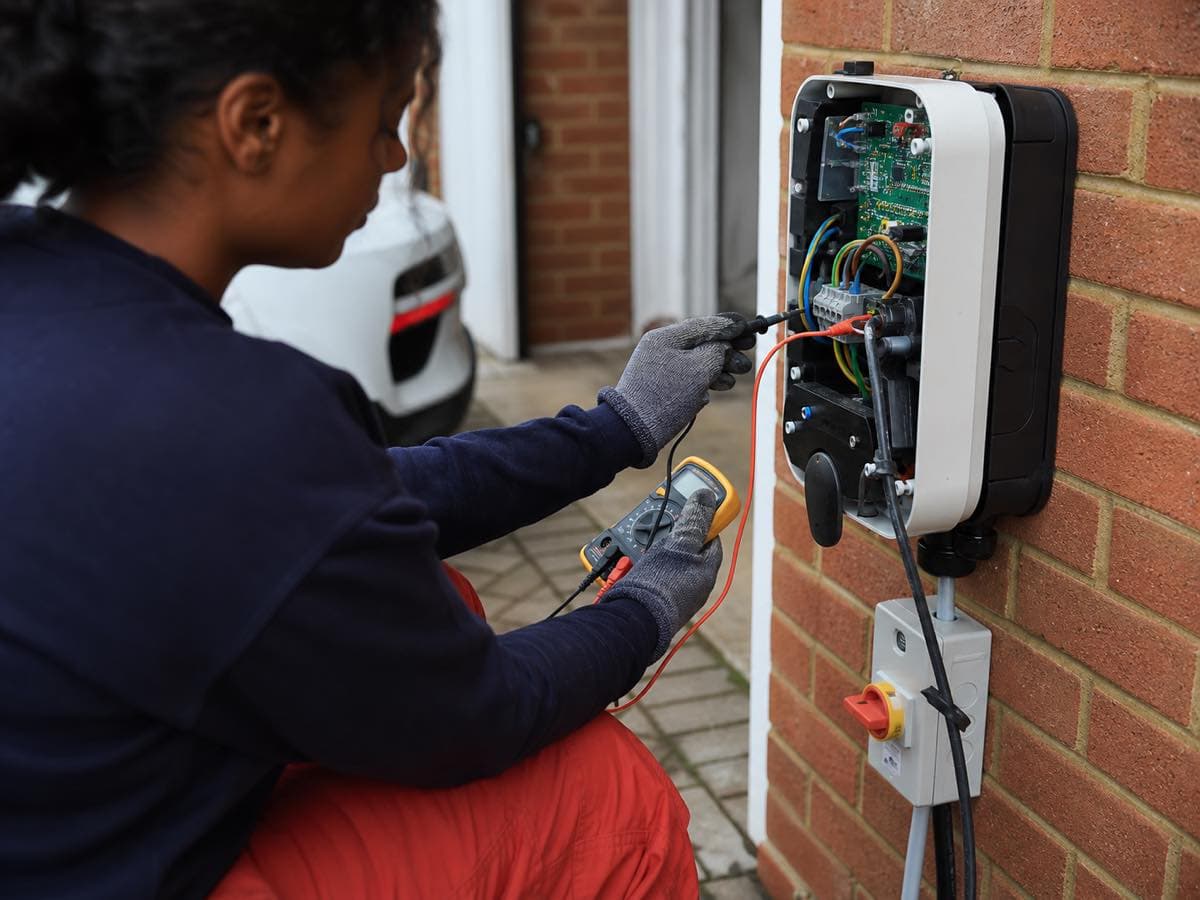 Electrical work, illustrative image