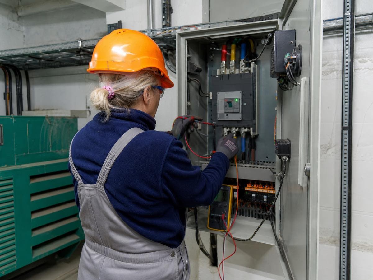 Electrical work, illustrative image