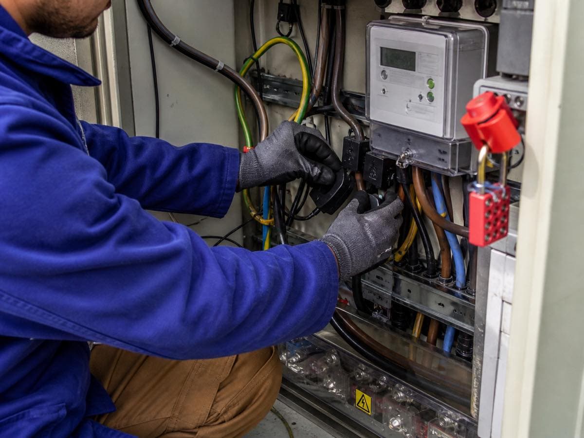 Electrical work, illustrative image