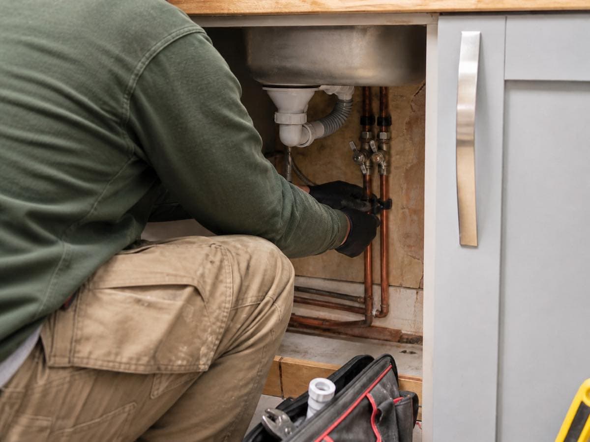 Plumbing work, illustrative image