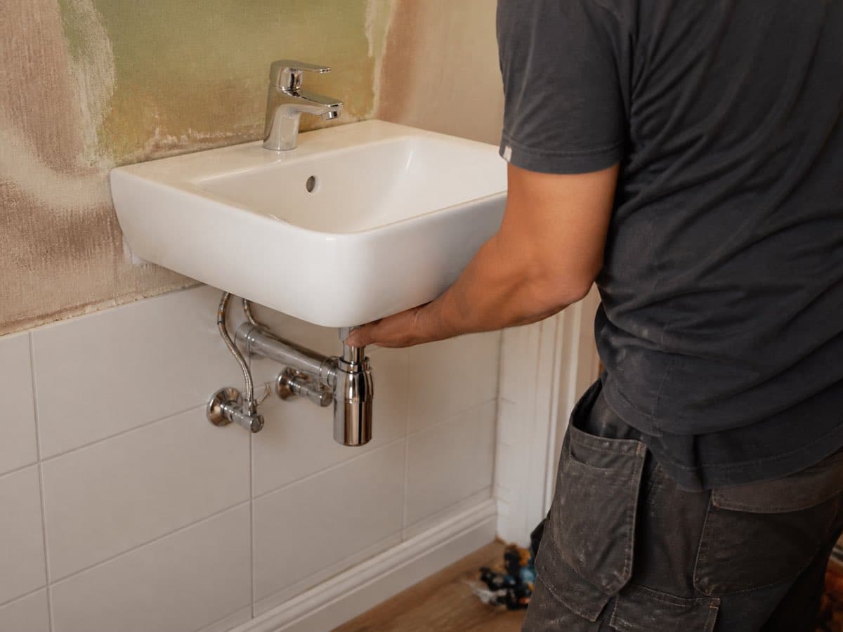 Plumbing work, illustrative image