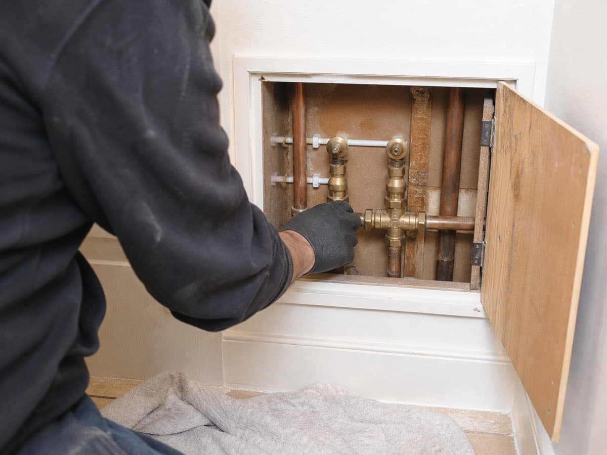 Plumbing work, illustrative image