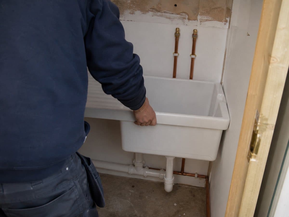 Plumbing work, illustrative image