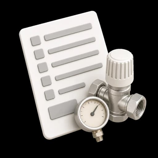 Heating System Commissioning Checklist