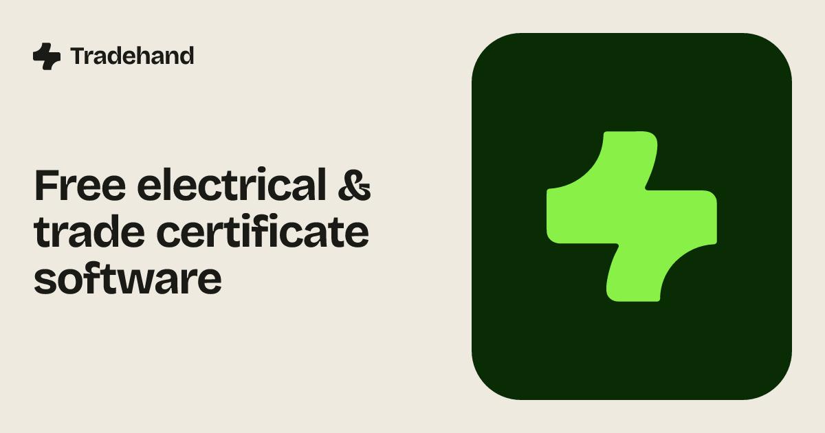 Free electrical & trade certificate software | Tradehand